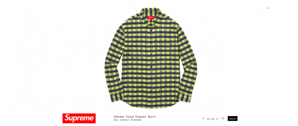Supreme Checker Plaid Flannel Shirt