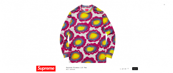 Supreme Painted Flowers L S Tee