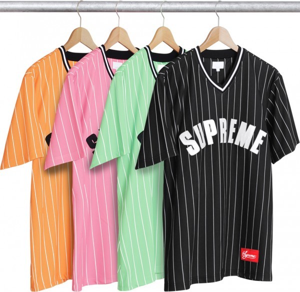 Supreme Pinstripe Baseball Jersey-01