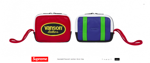 Supreme Supreme® Vanson® Leather Wrist Bag