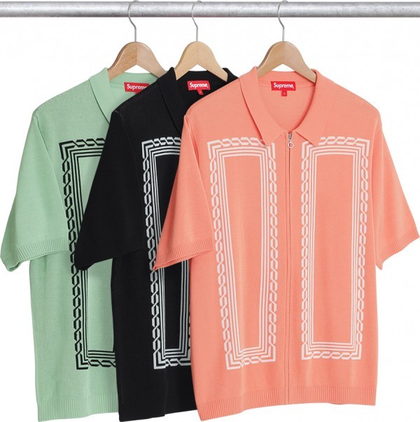 Supreme Weave Knit Zip Up Polo-01