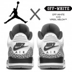 【ﾘｰｸ：5月発売予定】OFF-WHITE x Air Jordan 3 OG【ｵﾌﾎﾜｲﾄ x ｴｱｼﾞｮｰﾀﾞﾝ3】