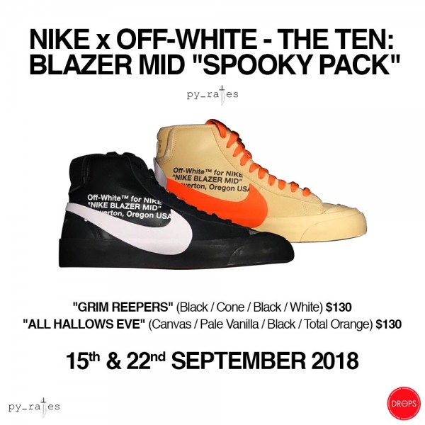 nike blazer off white spooky pack
