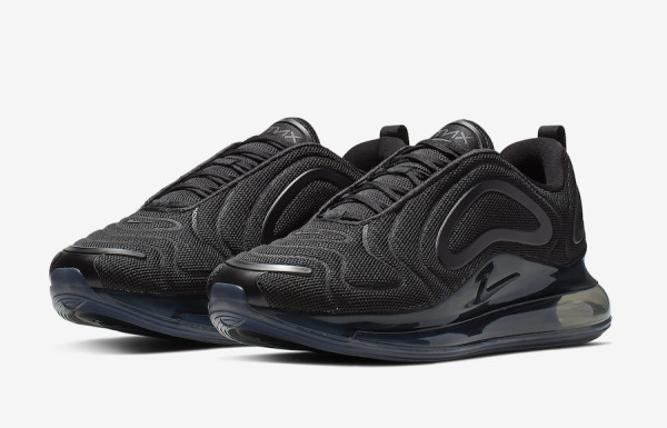 nike air max 720 triple black mens