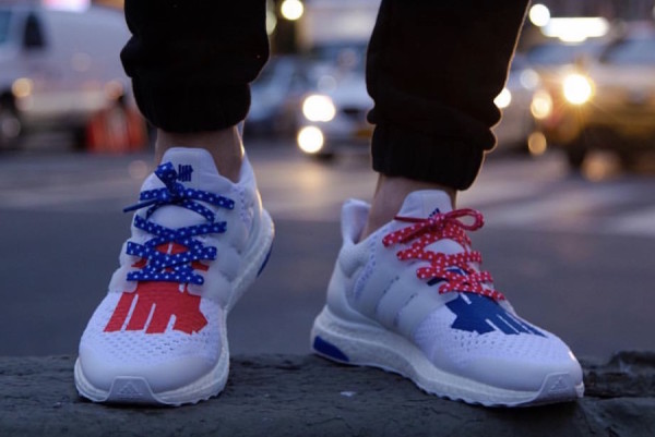 5 1 Undefeated x adidas Ultra Boost White Red Blue