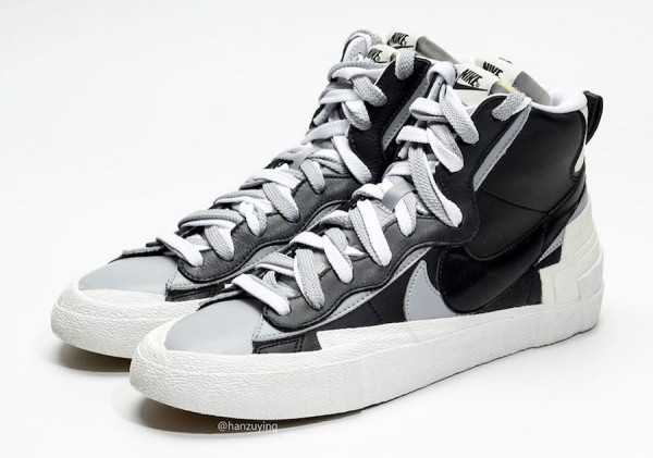 リーク】Sacai x Nike Blazer Mid “Black/Grey”【サカイ x ナイキ 